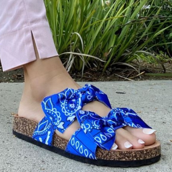 Last Restock Badass limited Bandana Slides Blue - Picture 4 of 7